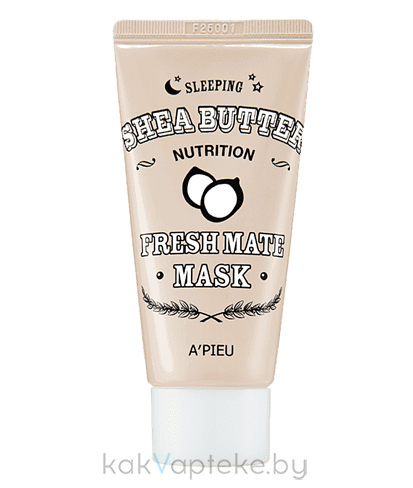 A'PIEU Питательная ночная маска для лица Fresh Mate Shea Butter Mask (Nutrition), 50 мл
