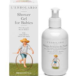 L'Erbolario Детский гель для душа c календулой, рисом и мальвой 200 мл