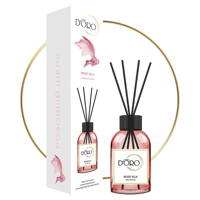 Gamma D'ORO Аромадиффузор для дома Розовый шёлк 100 мл ROSE SILK