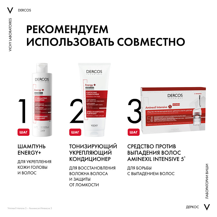 VICHY Dercos Technique Кондиционер укрепляющий против выпадения волос "Energy+", 200 мл