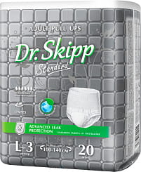 Dr. Skipp Подгузники-трусы для взрослых (Standard, Размер L - 3 (100 - 140 см)) 20 шт.