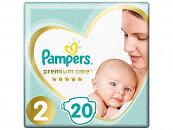 PAMPERS Premium Care Детские одноразовые подгузники (Mini), 20 шт
