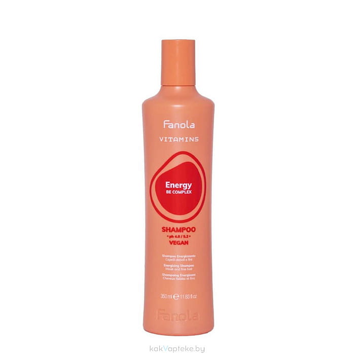 Fanola Vitamins Energy Энергетический шампунь для ослабленных и тонких волос 350 мл