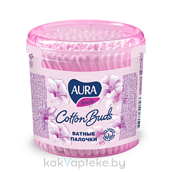 AURA Ватные палочки (стакан) , 200 шт