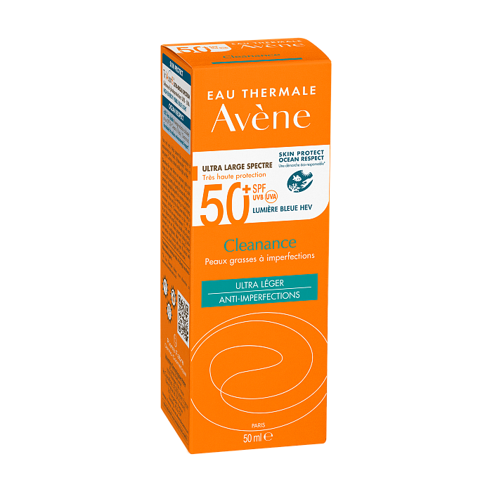 AVENE CLEANANCE Солнцезащитный флюид для жирной кожи SPF 50+ 50 мл