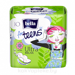 Bella for teens Ultra relax Супертонкие женские гигиенические впитывающие ароматизированные прокладки, 10 шт