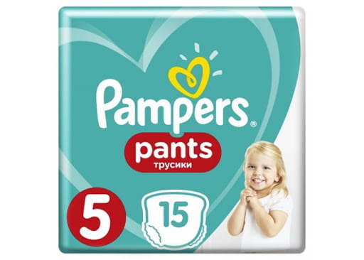 PAMPERS Pants Детские одноразовые подгузники-трусики для мальчиков и девочек Junior (12-18 кг) 15 шт