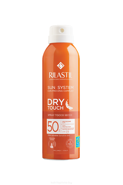 Rilastil SUN SYSTEM DRY TOUCH Спрей для тела с сухим финишем SPF 50+ 200 мл