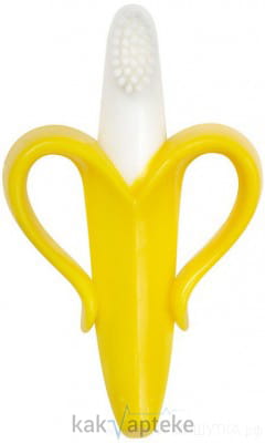 ПОМА Массажер для десен "Банан" силиконовый, 4+, арт. 6017, 1 шт