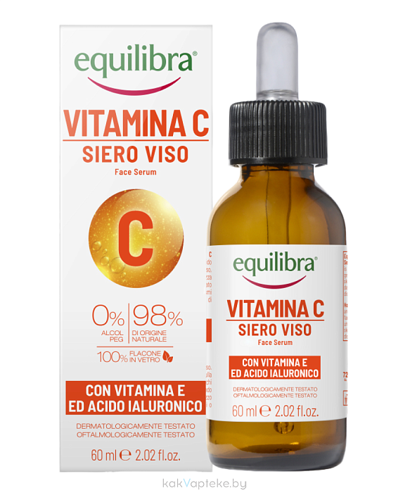 EQUILIBRA Vitamin C Сыворотка для лица с витамином С, 60 мл
