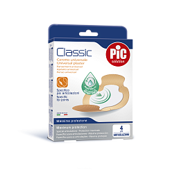 Пластырь Classic универсальный с антибактериальной подушечкой, для суставов мм: 100х120, № 4