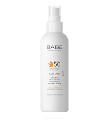 LABORATORIOS BABE Солнцезащитный водостойкий флюид-спрей для тела SPF 50 / Fluid Spray SPF 50, 200мл
