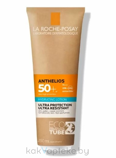 La Roche-Posay Anthelios Молочко солнцезащитное увлажняющее для лица и тела SPF50+/PPD30, 250 мл