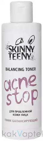 Skinny Teeny Тоник балансирующий «Акнестоп» для проблемной кожи лица, 195 мл