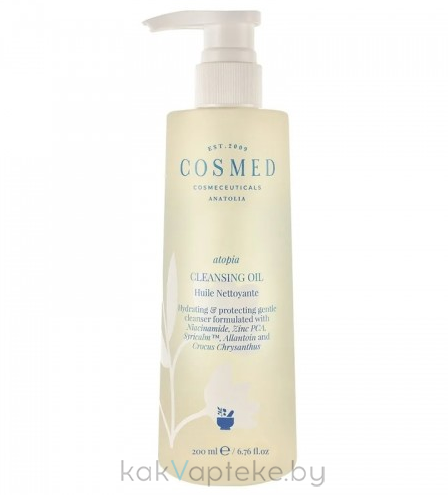 COSMED сosmeceuticals ATOPIA CLEANSING OIL Масло для душа очищающее увлажняющее защитное для сухой и очень сухой кожи 200 мл