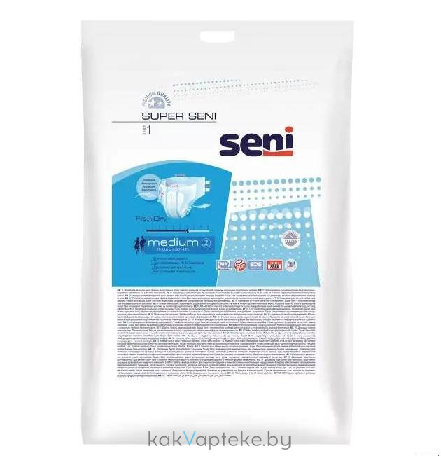 Super Seni medium Подгузники дышащие для взрослых 1 шт