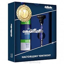 Набор Gillette(Бритва Mach3 Start с 1 см,кас.+Пена д/б. Series Sensitive д/чувст.к. 100мл)