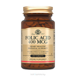Solgar Фолиевая кислота таблетки №100