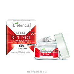 BIELENDA NEURO RETINOL Подтягивающий крем против морщин 50+ дневной/ночной, 50 мл
