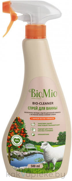 BioMio BIO-BATHROOM CLEANER Экологичное чистящее средство для ванной комнаты. Грейпфрут 500 мл