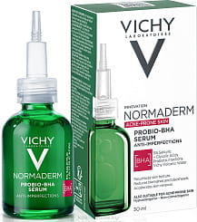 Набор VICHY NORMADERM Сыворотка обновляющая, пробиотическая против несовершенств кожи, 30мл + Гель для умывания очищающий, 15мл