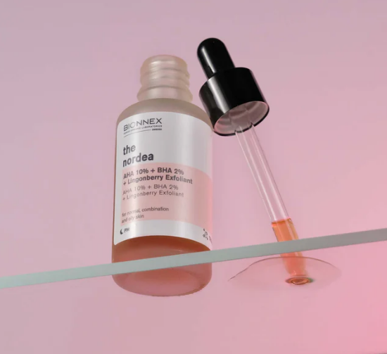 Bionnex THE NORDEA Пилинг AHA-кислоты 10% + BHA-кислоты 2% + Брусника для нормальной, комбинированной и жирной кожи 30 мл