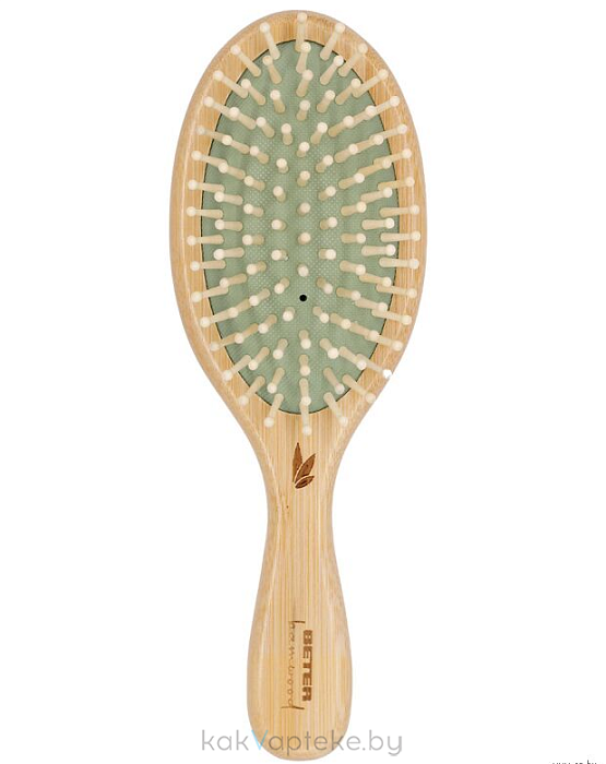 Beter Расческа для волос массажная BAMBOO CUSHION BRUSH с деревянными зубчиками