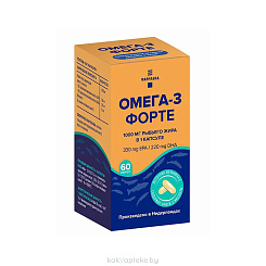 Омега-3 Форте, БАД капсулы №60