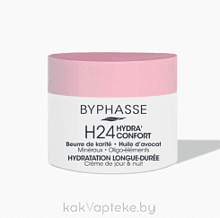 BYPHASSE Увлажняющий крем для лица HYDRA CONFORT 24H, день/ночь, 60 мл