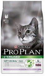 Pro Plan Корм сухой полнорационный для взрослых стерилизованных  кошек и кастрированных котов, с высоким  содержанием лосося,  10 кг