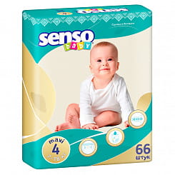 SENSO BABY Подгузники для детей с кремом-бальзамом  B 4-66