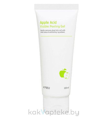 A'PIEU Отшелушивающий гель для лица с экстрактом яблока Apple Acid Visible Peeling Gel, 100 мл