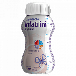 Инфатрини жидкий - Специализированный продукт детского диетического лечебного питания для детей раннего возраста, готовая к употреблению, высокобелковая, высококалорийная смесь, 125 мл