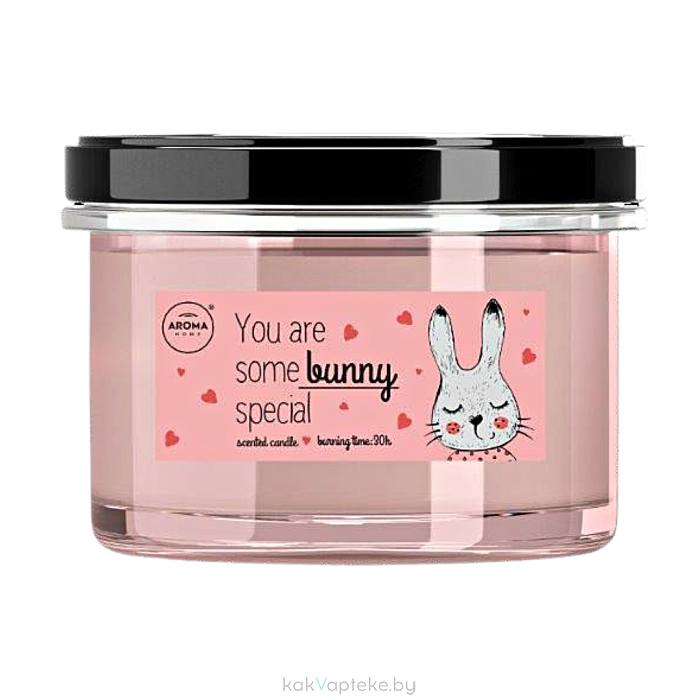 Aroma HOME Ароматизированная свеча в стекле CANDLE BUNNY, 120 гр