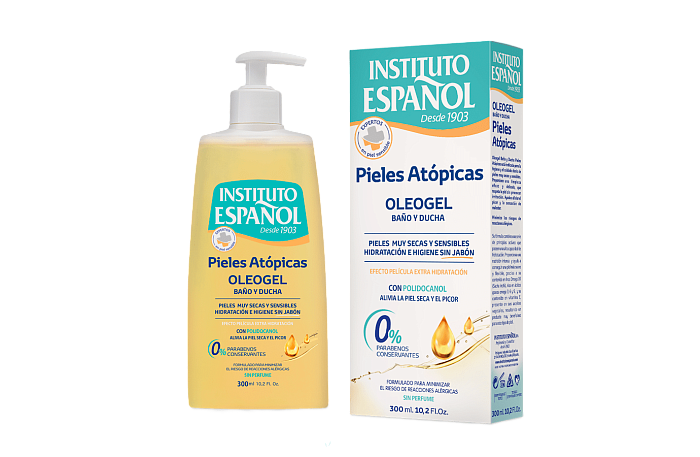 INSTITUTO ESPANOL Гель-масло для ванны и душа / OLEOGEL bano y ducha линии PIELES ATOPICAS, 300мл