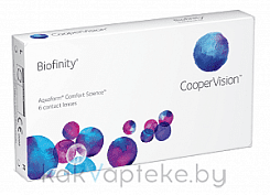 Линзы контактные мягкие с или без оптической силы: линзы Biofinity