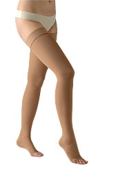 Чулки бедренные антиварикозные AVICENUM/АВИЦЕНУМ PHLEBO 360 (резинка, открытый носок), р-р S long  цвет 8001