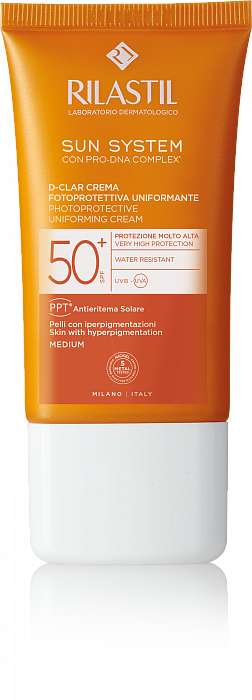 Rilastil D-CLAR Крем выравнивающий тон кожи склонной к гиперпигментации SPF 50+ тон натуральный бежевый, 40 мл