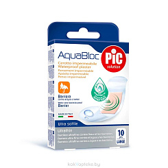 Пластырь Aquabloc водонепроницаемый с антибактериальной подушечкой, мм: 25 х 72 №10