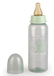 Happy Baby Бутылочка  для кормления с латексной соской 250 мл (olive) , арт.10018