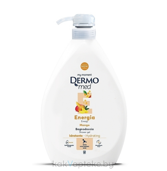 DERMOMED Гель для душа с манго "ENERGY" / SHOWER GEL ENERGY MANGO, 1000 мл