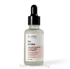 Bionnex THE NORDEA Сыворотка Гиалуроновая кислота 2% + Арктические водоросли + B5 для всех типов кожи 30 мл