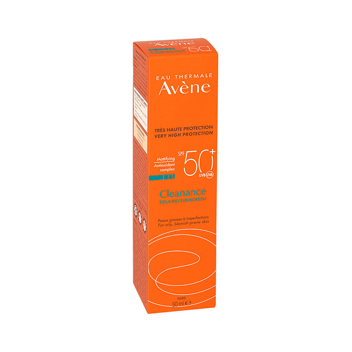 AVENE CLEANANCE Солнцезащитный флюид для жирной кожи SPF 50+ 50 мл