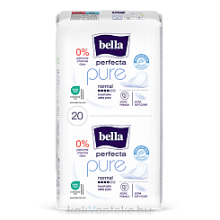 BELLA PERFECTA pure Ультратонкие женские гигиенические впитывающие прокладки (БЕЛЛА ПЕРФЕКТА пьюр нормал) normal 20 шт
