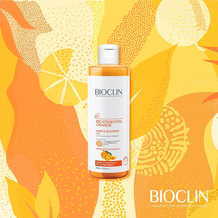 BIOCLIN BIO-ESSENTIAL ORANGE Гель для мытья волос и тела (апельсин), 400 мл