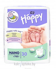 Bella Baby Happy NANO Подгузники гигиенические для недоношенных детей 30 шт