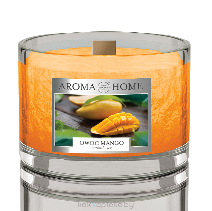 Aroma HOME Ароматизированная свеча в стекле SCENTED CANDLE MANGO, 115 гр