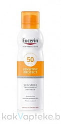 Eucerin Sensitive Protect Солнцезащитный спрей SPF 50, 200 мл