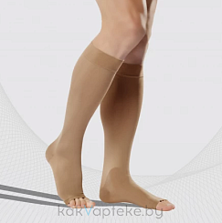 Гольфы компресионные  ELAST 0408 LUX  без мыска IIкк (23-32 mmHg)  Карамель размер 2 Рост 2