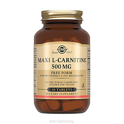 Solgar L-карнитин 500 мг, БАД таблетки №30